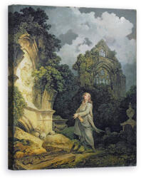 Norand Tablou Canvas - Philip James Loutherbourg - Vizitator la o biserica luminata de luna (B143677-4050)