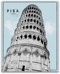 Norand Tablou Canvas - Italia, Pisa, Albastru (03955)