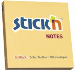 STICK'N Notes autoadeziv 76x76 mm, 100 file pastel, STICK'N - Portocaliu (HO-21391)