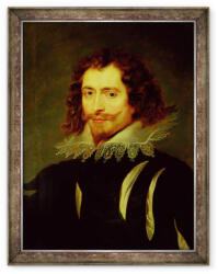 Norand Tablou inramat - Peter Paul Rubens - Portretul lui George Villiers 1592-1628 Primul Duce de Buckingham ulei pe panza (B_GOLD_161009)