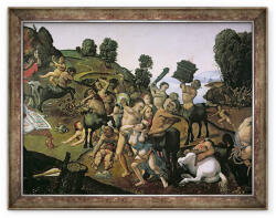 Norand Tablou inramat - Piero di Cosimo - Lupta dintre lapiti si centauri detaliu al centaurilor care ataca lapitii c. 1490 (B_GOLD_99400)