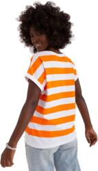  RELEVANCE Női csíkos alap blúz INNA fehér és narancssárga színben RV-BZ-8831.26P_400721 S-M