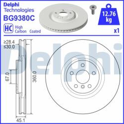 DELPHI féktárcsa DELPHI BG9380C (BG9380C)