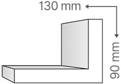 ANRO KCS-112/E Fűtéscső takaró díszléc (90x130 mm) (KCS-112/E (90x130 mm) Fűtéscső takaró díszléc EPS)