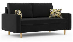  ETNA kinyitható kanapé, normál szövet, hab töltőanyag, szín - fekete