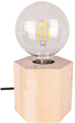  Hexar asztali lámpa E27-es foglalat, 1 izzós, 25W nyír-fekete