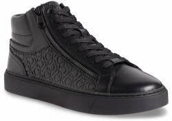 Calvin Klein Sneakers Calvin Klein High Top Lace Up W/Zip Mono HM0HM01180 Triple Black Mono 0GL Bărbați