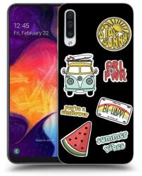 Picasee Husă neagră din silicon pentru Samsung Galaxy A50 A505F - Summer