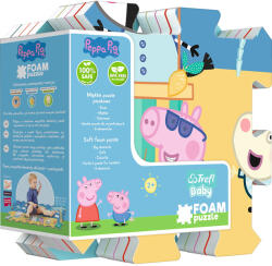 Trefl Puzzle spuma Trefl Baby - Peppa Pig Summer, 8 piese