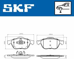 SKF set placute frana, frana disc SKF VKBP 80263 - automobilus