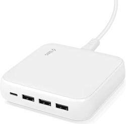 Ttec SmartCharger Quattro notebook, telefon töltő USB-C/USB-A csatlakozással, 65W, PD, fehér (2SCG02B) (2SCG02B)