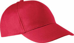 K-UP Uniszex sapka K-UP KP116 Cotton Cap - 5 panels -Egy méret, Red