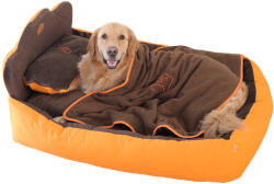 HOOPET kutyafekhely, kutyaágy narancssárga színű L méret (HOOPET-6427-L-ORANGE)