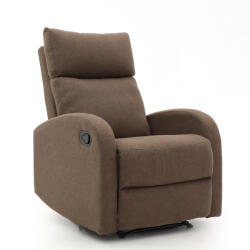  Fekvőfotel, relax fotelágy dönthető háttámlával, lábtartóval sötétbarna (JKY-9224-DARK BROWN)