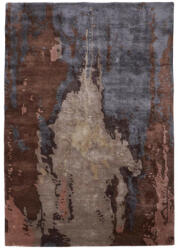  ALSANA - kézi csomózású, barna-lila absztrakt mintás, prémium szőnyeg 200x300 cm