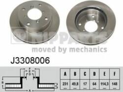 NIPPARTS Disc frana SUZUKI SWIFT II Hatchback (EA, MA) (1989 - 2005) NIPPARTS J3308006