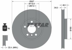 TEXTAR Disc frana TEXTAR PRO+ 92347205 (92347205)