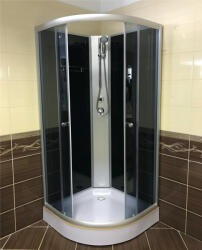 Aqualife Opal 508C Fekete zuhanykabin 80 x 80 x 205 cm Tető nélkül (28515)