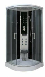 Sanotechnik DREAM íves fekete hidromasszázs zuhanykabin 90x90x215 cm CL98 (CL98)
