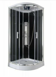 Sanotechnik TREND1 íves fekete hidromasszázs zuhanykabin 90x90x210 cm CL70 (CL70)