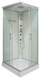 Sanotechnik komplett szögletes hidromasszázs zuhanykabin fehér 80x80x215cm TC05 (TC05)