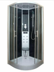 Sanotechnik RELAX íves fekete gőz-zuhanykabin 90x90x215 cm CS99 (CS99)