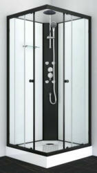 Sanotechnik STIL1 hidromasszázs zuhanykabin fekete 80x80x225cm PS17B (PS17B)