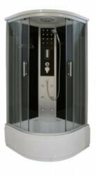 Sanotechnik VITA íves fekete hidromasszázs zuhanykabin 90x90x215 cm CL97 (CL97)