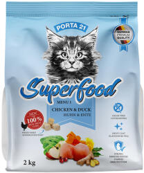 Porta 21 2x2kg Porta 21 Superfood Menu 1 csirke & kacsa száraz macskatáp száraz macskatáp