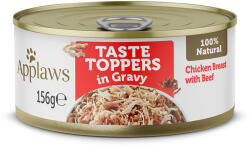 Applaws 12x156g Applaws Taste Toppers szószban gazdaságos csomag nedves macskatáp - Csirke marhával
