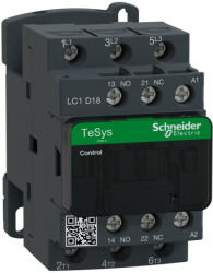 Schneider Electric TeSys D - LC1D18F7 - AC mágneskapcsoló, 7, 5kW/18A (400V, AC3) , csavaros csatlakozás, 1Z+1NY (LC1D18F7)