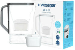 Wessper D3 Slim Aquamax 2, 7 literes vízszűrő kancsó (fekete)