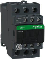 Schneider Electric TeSys D - LC1D32JD - DC mágneskapcsoló, 15kW/32A (400V, AC3) , csavaros csatlakozás, 1Z+1NY (LC1D32JD)