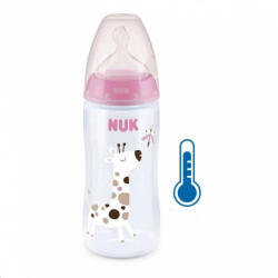 Nuk FC+Temperature Control cumisüveg 300 ml BOX-Flow Control szívófej pink - babamarket