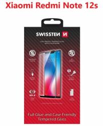 SWISSTEN Full Glue Xiaomi Redmi Note 12s 3D üvegfólia - fekete (54501839)