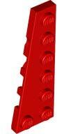 LEGO® 78443c5 - LEGO piros lap 6 x 2 méretű, lecsapott, balos (78443c5)