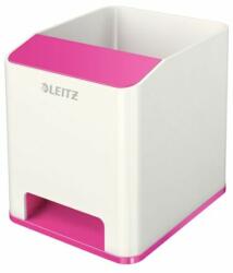 LEITZ Írószertartó műanyag LEITZ Wow 2 rekeszes fehér/rózsaszín (53631023) - robbitairodaszer