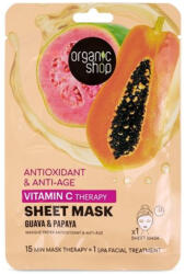 Organic Shop Antioxidáns és Anti-aging fátyolmaszk guavával és papayával - 25g - bio