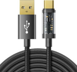 JOYROOM USB-USB-C kábel S-UC027A12 3A, 1, 2m (fekete) (S-UC027A12 1.2m Bl) - mi-one