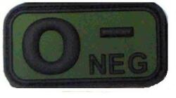 101 INC Vércsoport PVC felvarró zöld-fekete