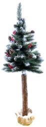 Jumi Brad artificial efect zapada, trunchi lemn natural, cu suport, decoratiuni, 150 cm, Jumi GartenVIP DiyLine (T-424234)