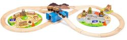 Bigjigs Toys építkezési vonatkészlet fából 50 részes (BJT071) (BJT071)