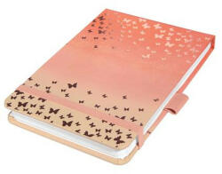  Jegyzetfüzet, exkluzív, 110x79 mm, pontrácsos, 79 lap, keményfedeles, SIGEL "Jolie" Butterfly Confetti Peach (COSIJN346)