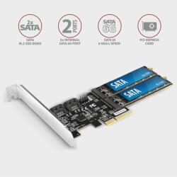 AXAGON PCES-SA4M2 PCIe Controller 2x SATA 6G + 2x SATA M. 2 (PCES-SA4M2) - pcland