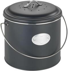 WENKO Coș de compost, 3 filtre de neutralizare a mirosurilor înlocuibile, 6 l, Nero, WENKO (54045100) Cos de gunoi