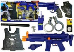 LeanToys Set de joaca pentru copii, pusca, pistol si accesorii politie, Swat, LeanToys, 4872
