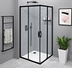 SAPHO Zuhanykabin, Sapho SIGMA SIMPLY BLACK GS2190BGS2190B szögletes zuhanykabin 900x900mm, sarokbelépő