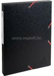Exacompta A4 2, 5cm fekete prespán karton gumisbox (P2070-0185) (P2070-0185)