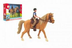 Teddies Játék ló + zsoké műanyag dobozban 20x16x5, 5cm