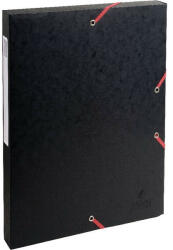 Exacompta A4 2, 5cm fekete prespán karton gumisbox